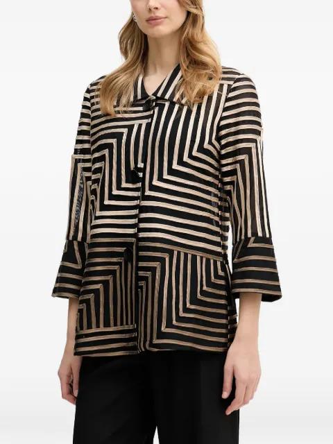 geometric-striped shirt by JOSEPH RIBKOFF