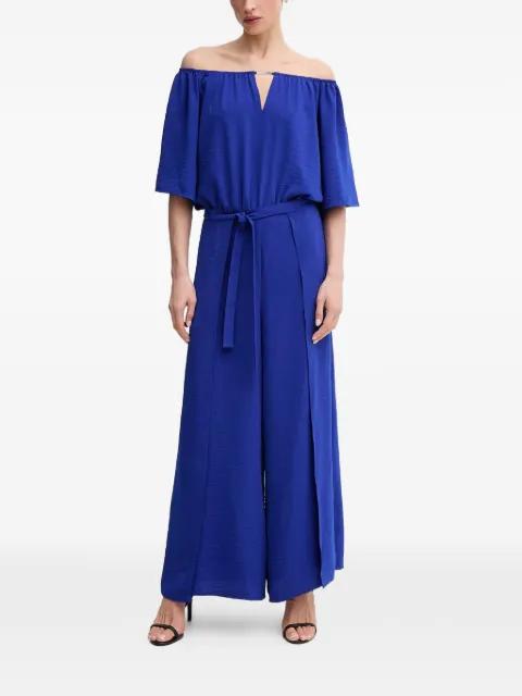 off-shoulder tie jumpsuit by JOSEPH RIBKOFF