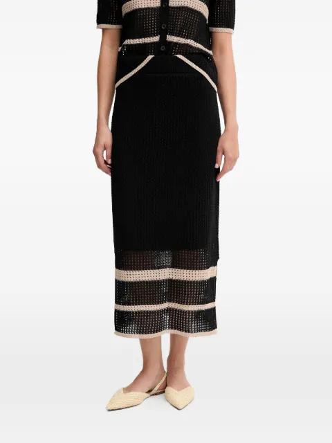 striped openwork skirt by JOSEPH RIBKOFF