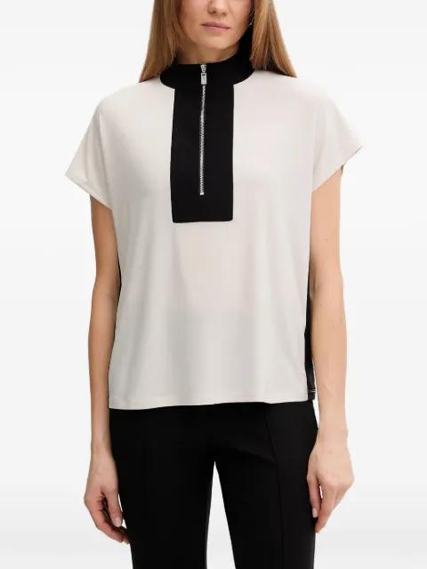 zip-neck top by JOSEPH RIBKOFF