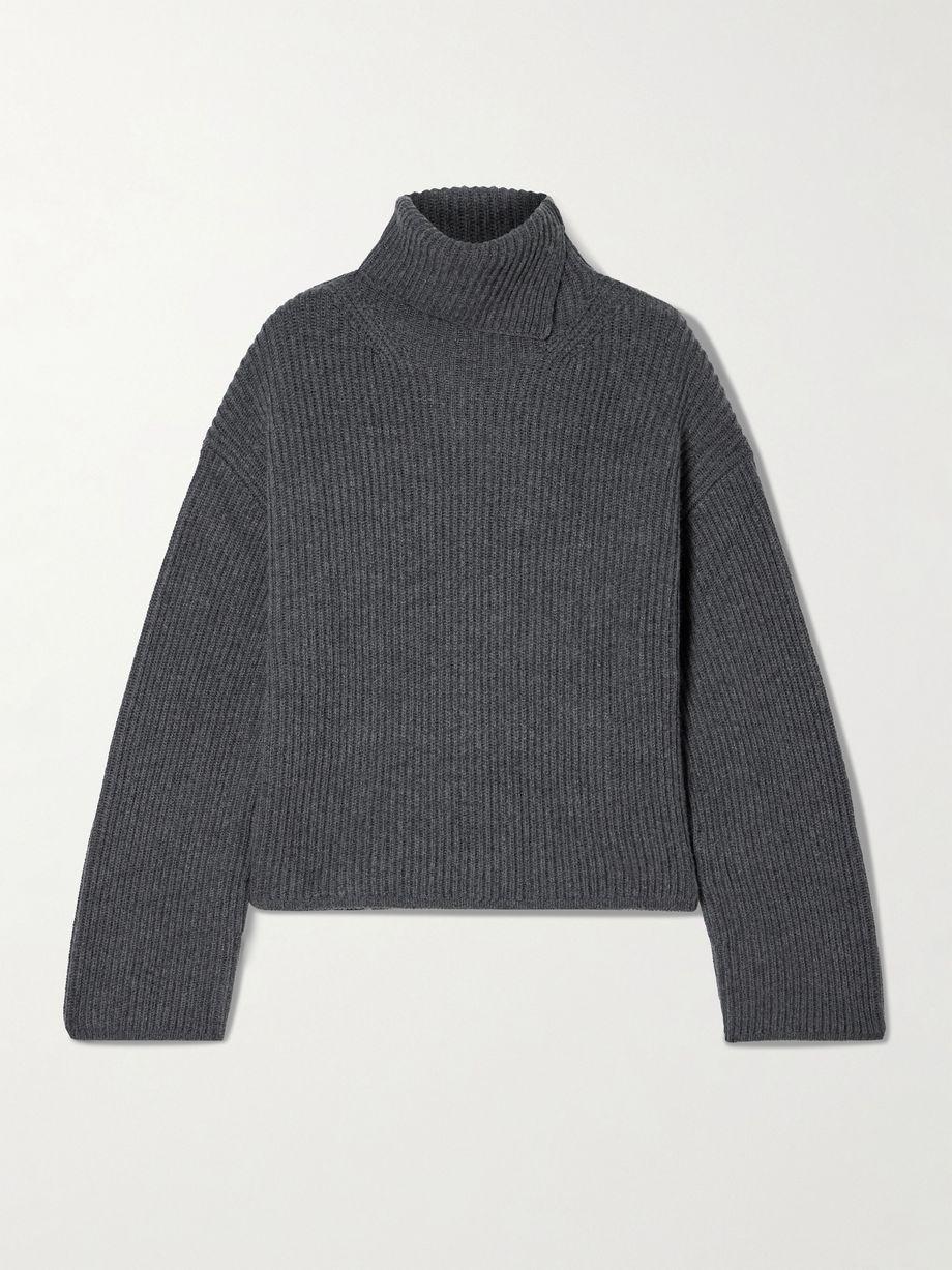 Ribbed wool, silk and cashmere-blend turtleneck sweater by JOSEPH Ribbed wool, silk and cashmere-blend turtleneck sweater by JOSEPH