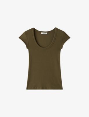 Saba Ribbed Stretch-Cotton Top by JOSEPH