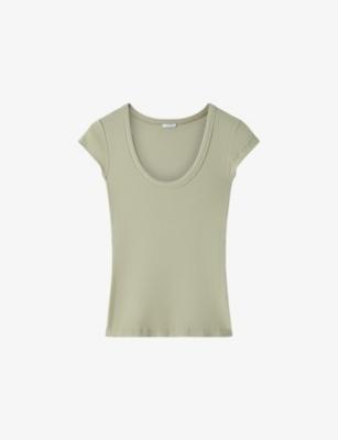 Saba Ribbed Stretch-Cotton Top by JOSEPH