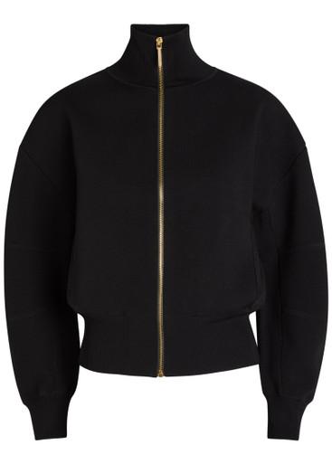 Sable Milano-knit bomber jacket by JOSEPH
