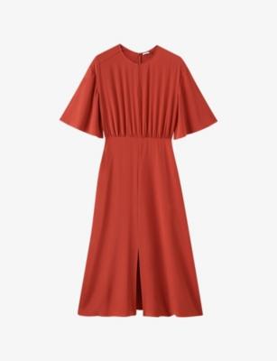 Silsila Round-Neck Silk Midi Dress by JOSEPH