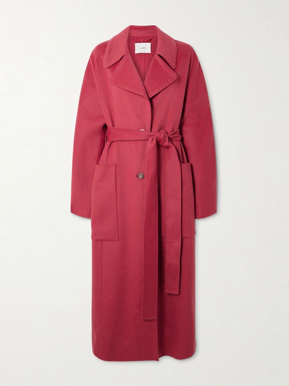 Spencer belted wool and cashmere-blend trench coat by JOSEPH