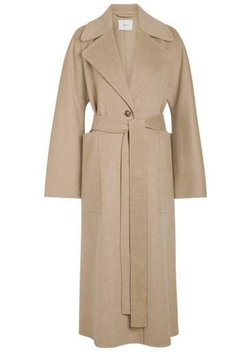Spencer belted wool and cashmere-blend trench coat by JOSEPH