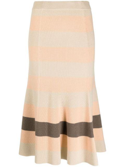 Stripe Animation knitted skirt by JOSEPH