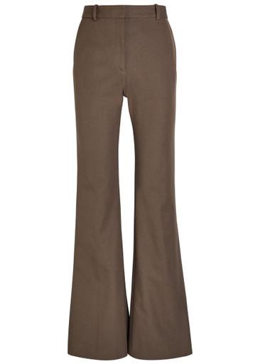 Tafira flared-leg stretch-twill trousers by JOSEPH