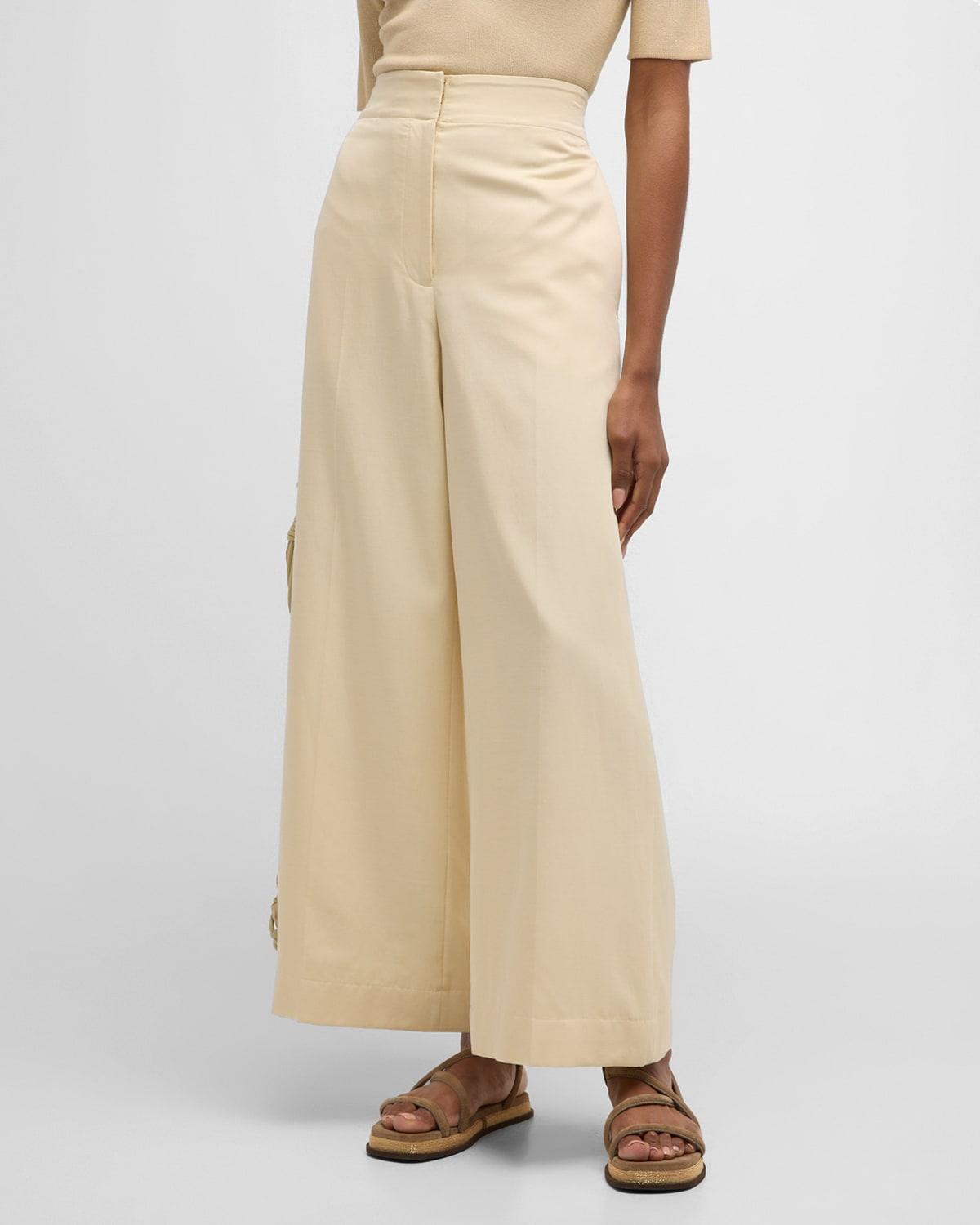 Thurlow High-Rise Wide-Leg Trousers by JOSEPH