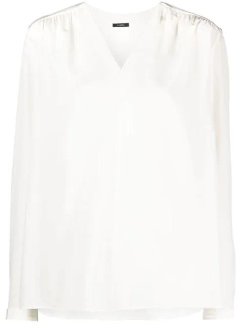 V-neck silk blouse by JOSEPH