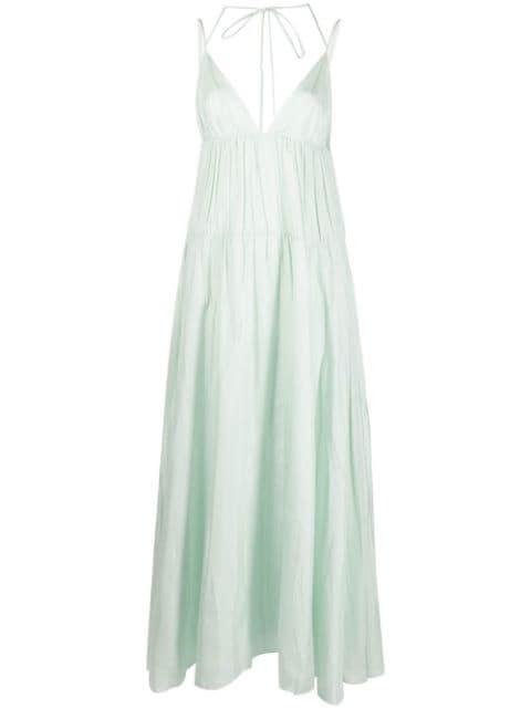 V-neck spaghetti-strap dress by JOSEPH