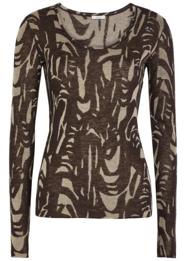 Villa patterned cashmere top by JOSEPH