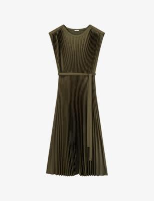 Volta Plissé Woven Midi Dress by JOSEPH