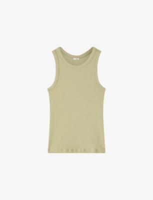 Yeux Ribbed Stretch-Cotton Tank Top by JOSEPH