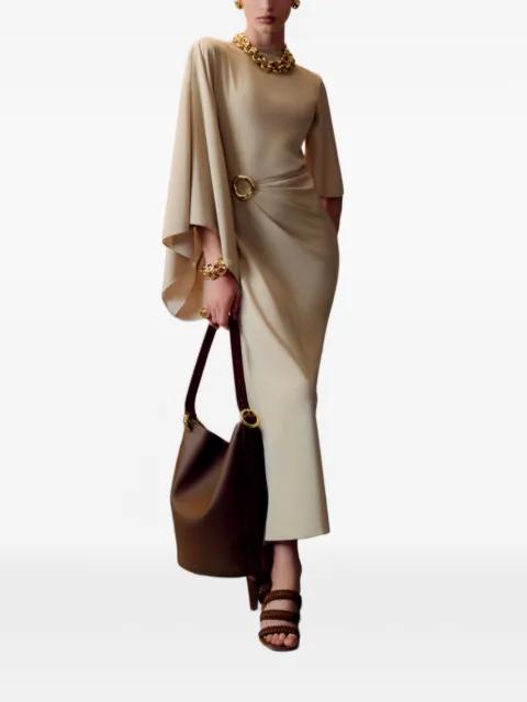asymmetric-sleeve midi dress by JOSEPH