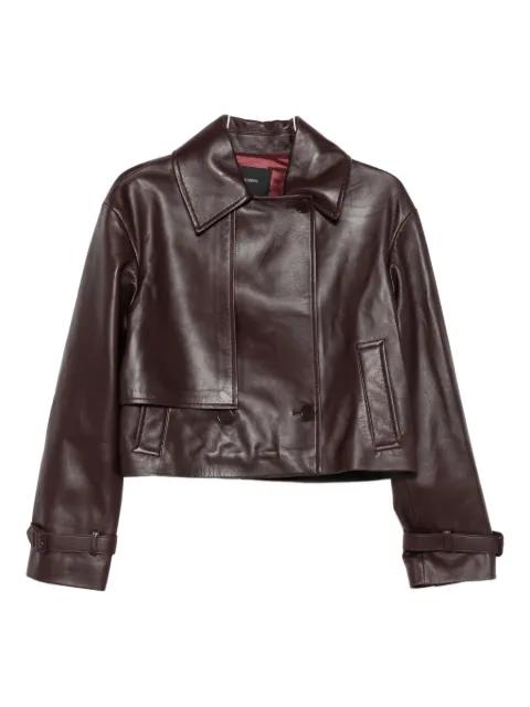 double-breasted leather jacket by JOSEPH