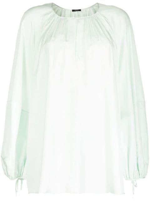 gathered-neck silk blouse by JOSEPH