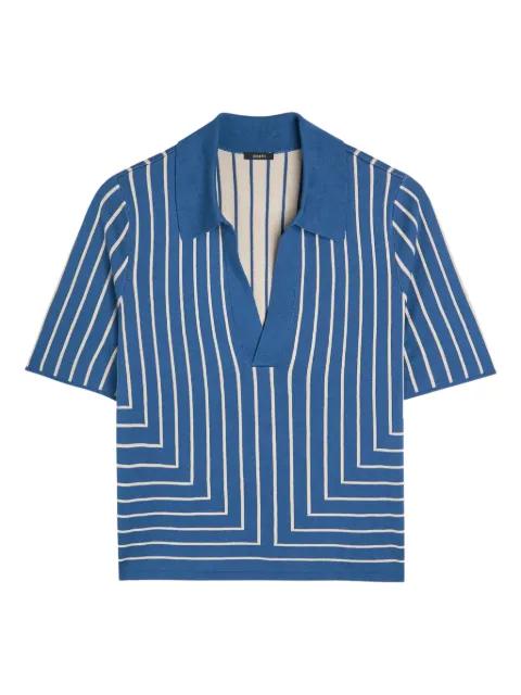 geometric-pattern polo top by JOSEPH