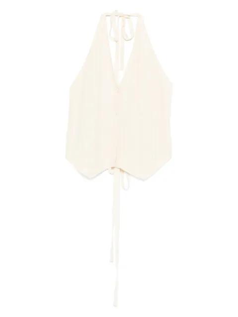 halter-neck button top by JOSEPH
