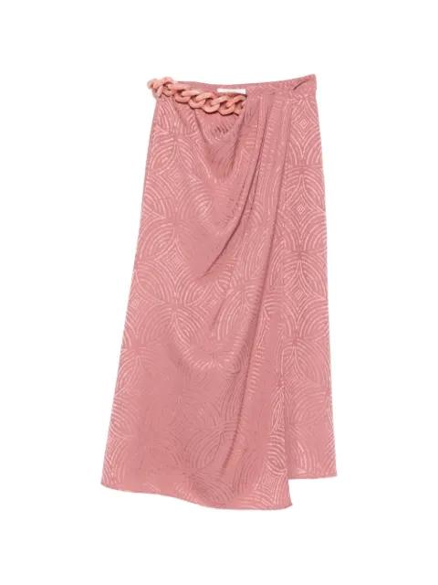 jacquard chain midi skirt by JOSEPH
