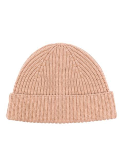 merino-wool ribbed-knit beanie by JOSEPH