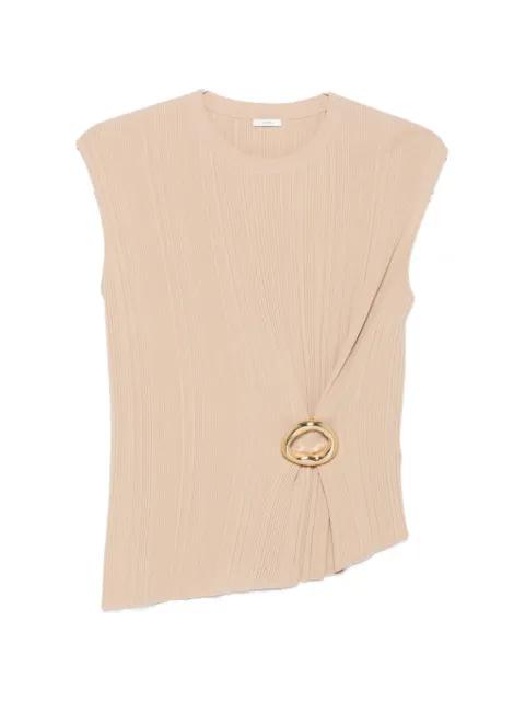 pleated ring-detail top by JOSEPH