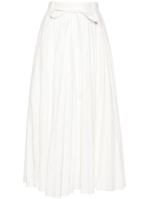 plissé-effect linen-blend skirt by JOSEPH