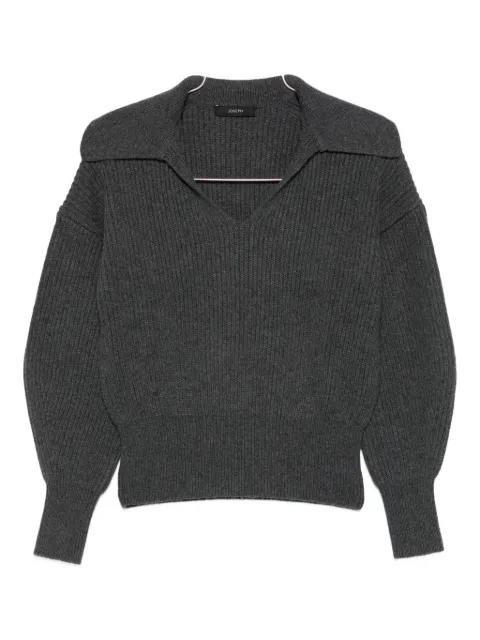 polo-collar ribbed sweater by JOSEPH