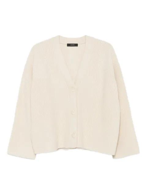 ribbed button cardigan by JOSEPH
