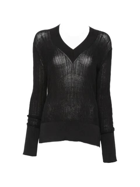 ribbed-knit V-neck top by JOSEPH