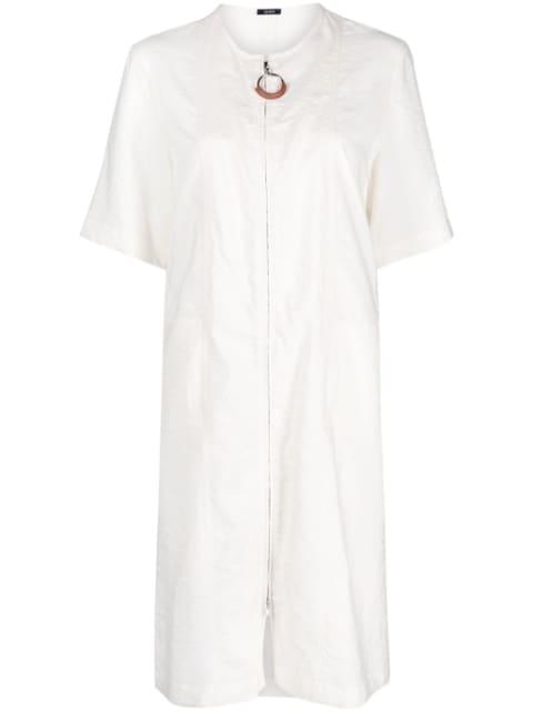short-sleeve zip-fastening dress by JOSEPH