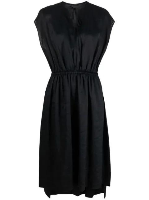 sleeveless gathered-detail dress by JOSEPH