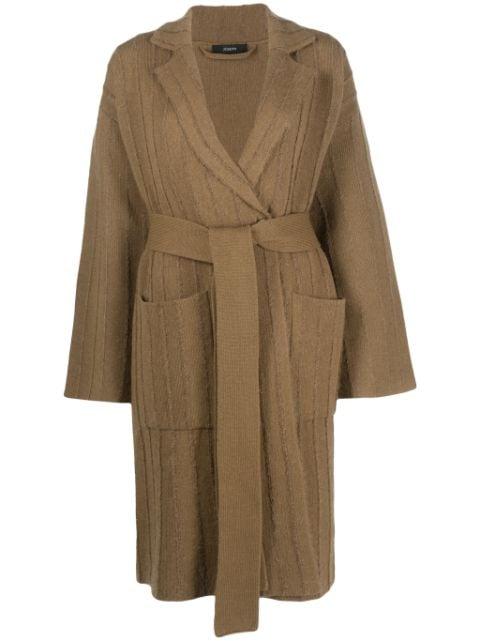 striped fine-knit coat by JOSEPH