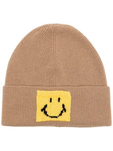 Smiley face-detail beanie by JOSHUA SANDERS