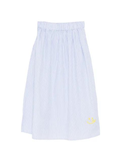 seersucker midi skirt by JOSHUA SANDERS