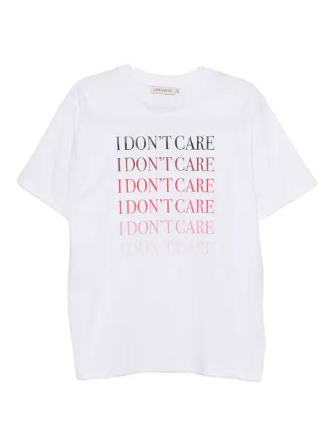 slogan-embossed T-shirt by JOSHUA SANDERS