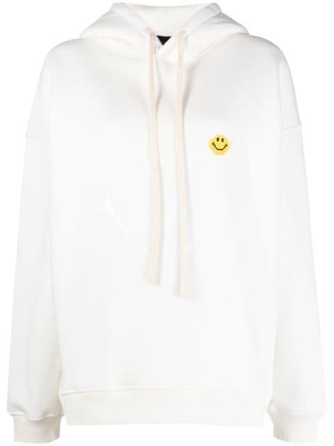 smiley face-motif hoodie by JOSHUA SANDERS