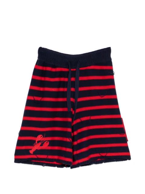 striped lobster shorts by JOSHUA SANDERS