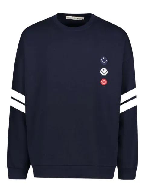 x Smiley® stripe-detail sweatshirt by JOSHUA SANDERS