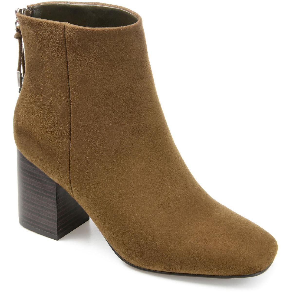 Journee Collection Womens Audrina Faux Suede Square Toe Booties by JOURNEE COLLECTION Journee Collection Womens Audrina Faux Suede Square Toe Booties by JOURNEE COLLECTION