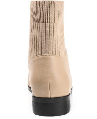 Women's Bexlie Front Zip Knit Ankle Booties by JOURNEE COLLECTION Women's Bexlie Front Zip Knit Ankle Booties by JOURNEE COLLECTION