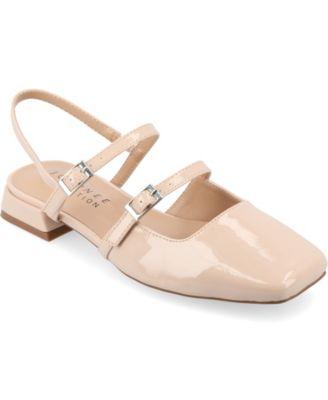 Women's Gretchenn Multi Strap Square Toe Mary Jane Flats by JOURNEE COLLECTION