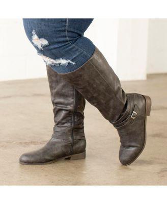 Women's Ivie Extra Wide Calf Knee High Riding Boots by JOURNEE COLLECTION Women's Ivie Extra Wide Calf Knee High Riding Boots by JOURNEE COLLECTION