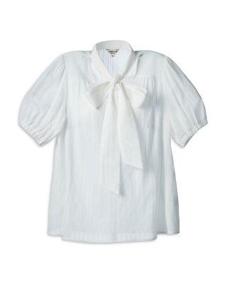 Short Sleeve Bow Neck Blouse - Exclusive by JOVONNA LONDON