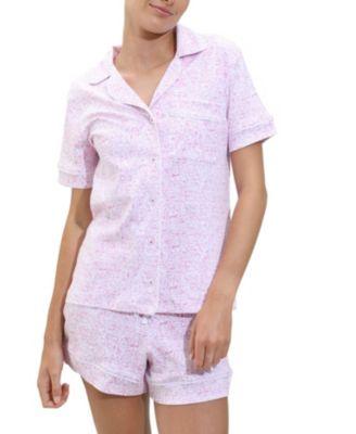 Women's Cape Cod Button Front Short Pajama Set by JOY STREET