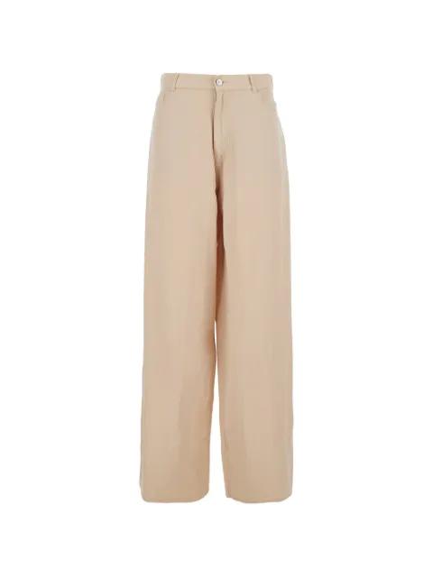 belt-loop palazzo pants by JUCCA