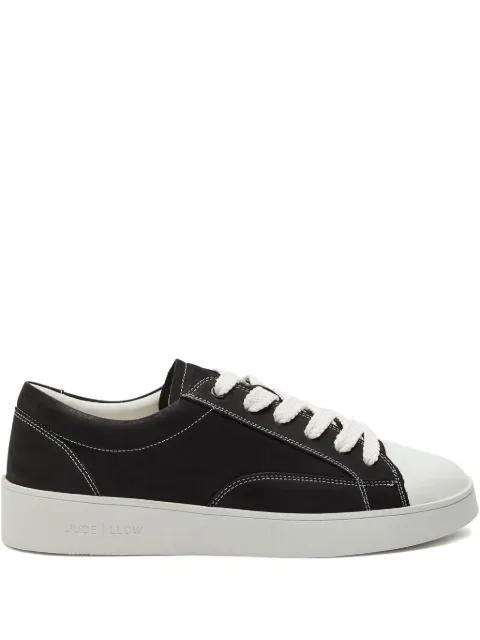 nubuck-leather stitching-detailing low-top sneakers by JUDE LLOW