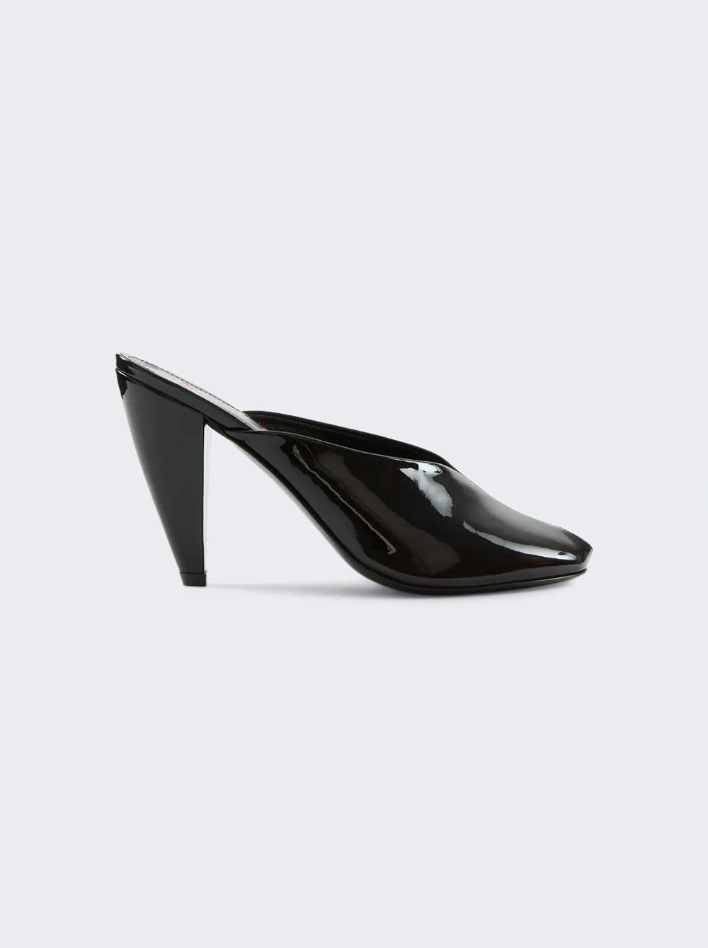 Peep Toe Paw Mule Black Patent Leather  | The Webster by JUDE