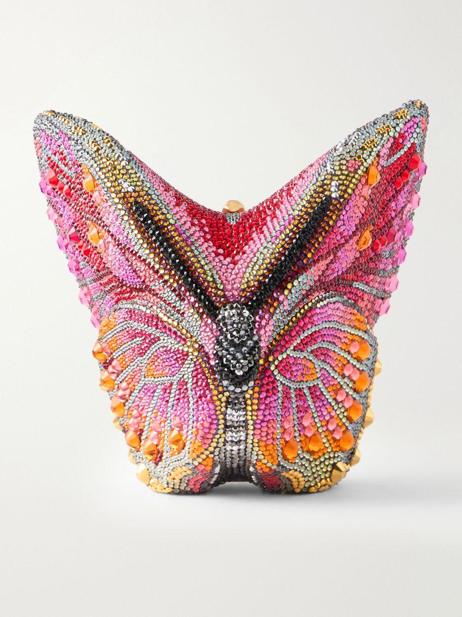 Butterfly Fireclipper crystal-embellished gold-tone clutch by JUDITH LEIBER COUTURE